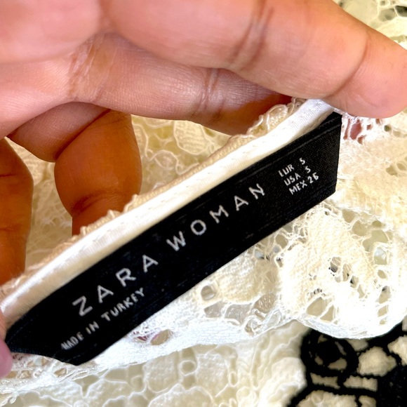 Zara lace bodycon midi dress🖤🤍 - Picture 9 of 10
